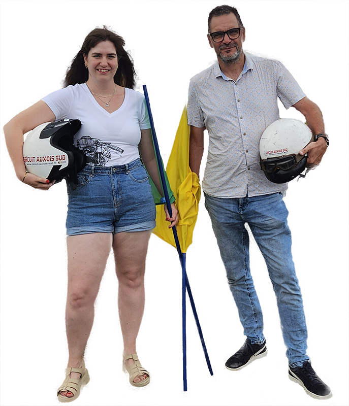 Jean-Philippe et Emma, responsables du circuit de l'Auxois